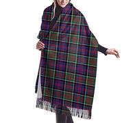 GQWJKSZ Clan Macdonald of Clanranald Tartan Women'S Long & Wide Clan Macdonald Tartan Cashmere Feel Shawl Wrap Winter Warm Scarf 77x27inch