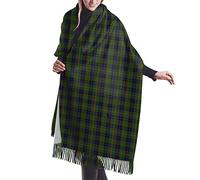 GQWJKSZ Clan Reid Tartan Women'S Long & Wide Clan Seton Tartan Cashmere Feel Shawl Wrap Winter Warm Scarf 77x27inch