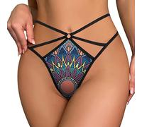 GQWJKSZ Colorful Mandalas Women's T-Back Sexy G-String Strap Thong Printed Underwear