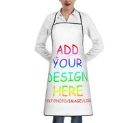 GQWJKSZ Custom Personalized Kitchen Aprons for Men Women with Pockets Customize Photo Logo Picture Name Chef Cook Apron