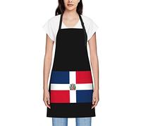 GQWJKSZ Dominican Republic Flag Aprons For Women Men Waterproof Bib Apron Chef Aprons For Kitchen Cooking Baking Bbq Gardening