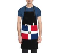 GQWJKSZ Dominican Republic Flag Waterproof Apron With 2 Pockets Kitchen Chef Aprons Bibs For Cooking Baking Painting Gardening Grooming