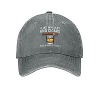 GQWJKSZ Drinking Hat I Like Whiskey and Cigars and Maybe 3 People Baseball Cap Funny Hat Gray