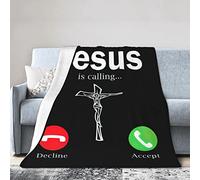 GQWJKSZ Fully Vaccinated by The Blood of Jesus Flannel Blanket Ultra Soft Micro Fleece Throw Blankets Warm Air Conditioning Lightweight Bedding for Sofa Couch Chair All Season