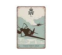 GQWJKSZ Funny Vintage Sign Spitfire Style Aeroplane Battle of Britain Memorial Wall Art Hurricane 1940 Metal Tin Signs for Kitchen Garden Garage Bathroom Decor 8 X 12 INCH, Retro 5