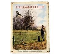 GQWJKSZ Gamekeeper Pheasant Country Farming Shooting Vintage Metal Sign Tin Retro Plate Plaque Home Decor Bar Kitchen Wall Sign Art 12inchx8inch, Multi