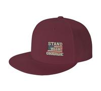 GQWJKSZ I Stand with Charlie Kirk Trucker Hat Vintage Dad Hats Adjustable Men Women Baseball Cap Dark Red