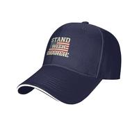 GQWJKSZ I Stand with Charlie Kirk Trucker Hat Vintage Dad Hats Adjustable Men Women Baseball Cap Navy Blue