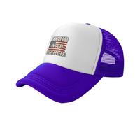 GQWJKSZ I Stand with Charlie Kirk Trucker Hat Vintage Dad Hats Adjustable Men Women Baseball Cap Purple