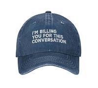 GQWJKSZ I'm Billing You for This Conversation Hat Men Baseball Cap Funny Cap Navy Blue