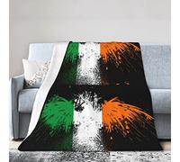 GQWJKSZ Ireland Irish Flag Flannel Blanket Ultra Soft Micro Fleece Throw Blankets Warm Air Conditioning Lightweight Bedding for Sofa Couch Chair All Season