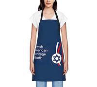 GQWJKSZ Jewish American Heritage Month Aprons For Women Men Waterproof Bib Apron Chef Aprons For Kitchen Cooking Baking Bbq Gardening