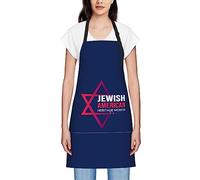 GQWJKSZ Jewish American Heritage Month Aprons For Women Men Waterproof Bib Apron Chef Aprons For Kitchen Cooking Baking Bbq Gardening