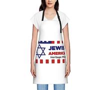 GQWJKSZ Jewish American Heritage Month Aprons For Women Men Waterproof Bib Apron Chef Aprons For Kitchen Cooking Baking Bbq Gardening