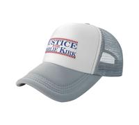 GQWJKSZ Justice for Charlie Kirk Trucker Hat Vintage Dad Hats Adjustable Men Women Baseball Cap Gray