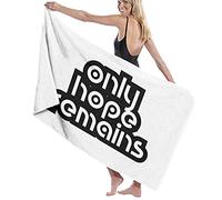 GQWJKSZ Large Bath Towel Blanket,Inspirational Message Only Hope Remains Motivational Retro Typography Monochrome,Bath Sheet Beach Towel for Family Hotel Travel Swimming Sports,52" x 32"