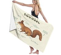 GQWJKSZ Large Microfiber Bath Towel Blanket,Anatomy Of A Squirrel,Bath Sheet Beach Towel for Family Hotel Travel Swimming Sports,52" x 32"