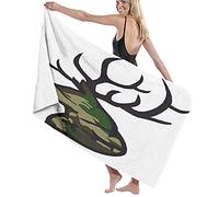 GQWJKSZ Large Microfiber Bath Towel Blanket,Life Is Simple Go Hunting,Bath Sheet Beach Towel for Family Hotel Travel Swimming Sports,52" x 32"