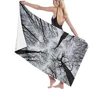 GQWJKSZ Large Soft Bath Towel Blanket,Scary Winter Tops Of The Trees Dark Dramatic Enchanted Nature Image,Bath Sheet Beach Towel for Family Hotel Travel Swimming Sports,52" x 32"