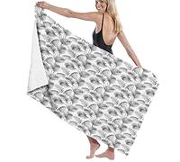 GQWJKSZ Large Soft Bath Towel Blanket,Tropical Palm Leaves Botanical Exotic Jungle Hawaiian Rain,Bath Sheet Beach Towel for Family Hotel Travel Swimming Sports,52" x 32"