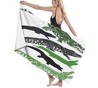 GQWJKSZ Large Soft Microfiber Bath Towel Blanket,Collection Of Crocodiles Isolated On White,Bath Sheet Beach Towel for Family Hotel Travel Swimming Sports,52" x 32"