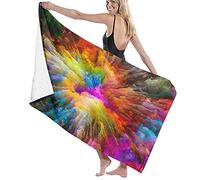 GQWJKSZ Large Soft Microfiber Bath Towel Blanket,Color Explosion Series Clouds,Bath Sheet Beach Towel for Family Hotel Travel Swimming Sports,52" x 32"