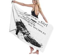 GQWJKSZ Large Soft Microfiber Bath Towel Blanket,Give A Girl The Right Shoes, And She Can Conquer The World,Bath Sheet Beach Towel for Family Hotel Travel Swimming Sports,52" x 32"