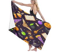 GQWJKSZ Large Soft Microfiber Bath Towel Blanket,Magical Symbols,Bath Sheet Beach Towel for Family Hotel Travel Swimming Sports,52" x 32"