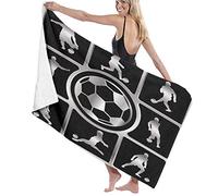 GQWJKSZ Large Soft Microfiber Bath Towel Blanket,The Movements Of Soccer Players Design,Bath Sheet Beach Towel for Family Hotel Travel Swimming Sports,52" x 32"