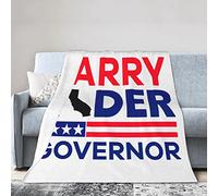GQWJKSZ Larry Elder for Governor Flannel Blanket Ultra Soft Micro Fleece Throw Blankets Warm Air Conditioning Lightweight Bedding for Sofa Couch Chair All Season