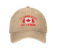 GQWJKSZ Le Canada N'est Pas à Vendre Hat Canada isfor Sale Great Canada Pride Cowboy Trucker Hat Baseball Cap Natural