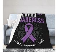GQWJKSZ Lupus Awareness Flannel Blanket Ultra Soft Micro Fleece Throw Blankets Warm Air Conditioning Lightweight Bedding for Sofa Couch Chair All Season