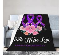 GQWJKSZ Lupus Awareness Flannel Blanket Ultra Soft Micro Fleece Throw Blankets Warm Air Conditioning Lightweight Bedding for Sofa Couch Chair All Season