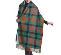 GQWJKSZ Macduff Hunting Ancient Tartan Women'S Long & Wide Brodie Clan Plaid Cashmere Feel Shawl Wrap Winter Warm Scarf 77x27inch