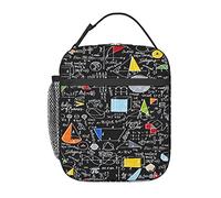 GQWJKSZ Math Lunch Bag, Durable Insulated Lunch Box Reusable Adults Tote Bag Reusable Cooler Bag