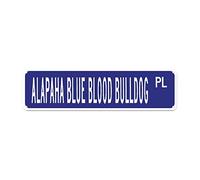 GQWJKSZ Metal Sign Alapaha Blue Blood Bulldog PL Vintage Signs Retro Tin Signs Aluminum Sign Gift for Home Living Room Club Garden Wall Yard Funny Coffee Decor 4x16 Inch