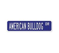 GQWJKSZ Metal Sign American Bulldog DR Vintage Signs Retro Tin Signs Funny Aluminum Sign for Home Kitchen Garden Yard Wall Pub Club Decor 4x16 Inch