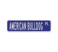 GQWJKSZ Metal Sign American Bulldog PL Vintage Signs Retro Tin Signs Aluminum Sign Quotes Home Kitchen Pub Club Wall Yard Pub Club Gift Decor 4x16 Inch
