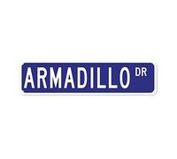GQWJKSZ Metal Sign Armadillo DR Vintage Signs Retro Tin Signs Sign Quotes Home Kitchen Restaurants Wall Aluminum Gift Yard Coffee Decor 4x16 Inches