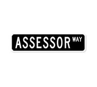 GQWJKSZ Metal Sign Assessor WAY Vintage Signs Retro Tin Signs Art Plaque Aluminum Sign for Bedroom Kitchen Garden Wall Pub Club Coffee Funny Decor 4x16 Inches
