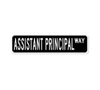 GQWJKSZ Metal Sign Assistant Principal WAY Vintage Signs Retro Tin Signs Aluminum Sign Gift for Home Living Room Club Garden Wall Yard Funny Coffee Decor 4x16 Inch