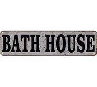 GQWJKSZ Metal Sign Bath House Vintage Signs Retro Tin Signs Aluminum Sign for Kitchen Home Garden Wall Bar Cafe Decor 4x16 Inches