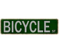 GQWJKSZ Metal Sign Bicycle St Vintage Signs Retro Tin Signs Aluminum Sign Gift for Home Kitchen Garden Wall Yard Coffee Art Plaque Decor 4x16 Inches