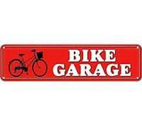 GQWJKSZ Metal Sign Bike Bicycle Garage Vintage Signs Retro Tin Signs Aluminum Sign for Kitchen Home Garden Wall Bar Cafe Decor 4x16 Inches