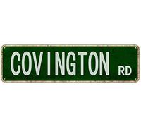 GQWJKSZ Metal Sign Covington Road Vintage Signs Retro Tin Signs Plaque Aluminum Sign Quotes Home Bedroom Kitchen Restaurants Wall Gift Decor 4x16 Inches