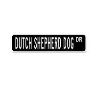 GQWJKSZ Metal Sign Dutch Shepherd Dog DR Vintage Signs Retro Tin Signs Lover Gifts Aluminum Sign Living Room Home Kitchen Garden Bedroom Wall Club Non-Fade Funny Decor 4x16 Inch