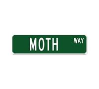 GQWJKSZ Metal Sign Moth Street Vintage Signs Retro Tin Signs Aluminum Sign Funny for Home Kitchen Garden Wall Yard Coffee Decor 4x16 Inches