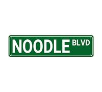 GQWJKSZ Metal Sign Noodle BLVD Vintage Signs Retro Tin Signs Aluminum Sign Gift for Home Living Room Club Garden Wall Yard Funny Coffee Decor 4x16 Inch