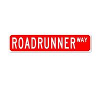 GQWJKSZ Metal Sign Roadrunner WAY Vintage Signs Retro Tin Signs Aluminum Sign Gift for Home Kitchen Garden Wall Yard Coffee Art Plaque Decor 4x16 Inches