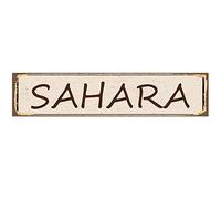 GQWJKSZ Metal Sign Sahara Vintage Signs Retro Tin Signs Aluminum Sign for Kitchen Home Garden Wall Bar Cafe Decor 4x16 Inches